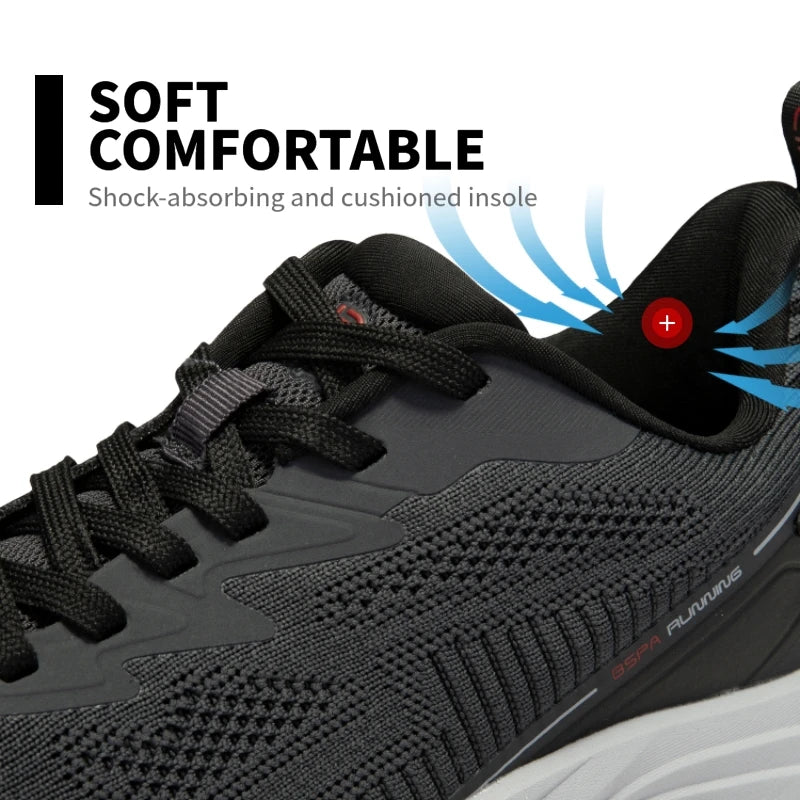 Baasploa Men Running Shoes 2025 Fashion Outdoor Lightweight Non-slip Sneakers Male Mesh Breathable Sports Shoes Wear Resistant