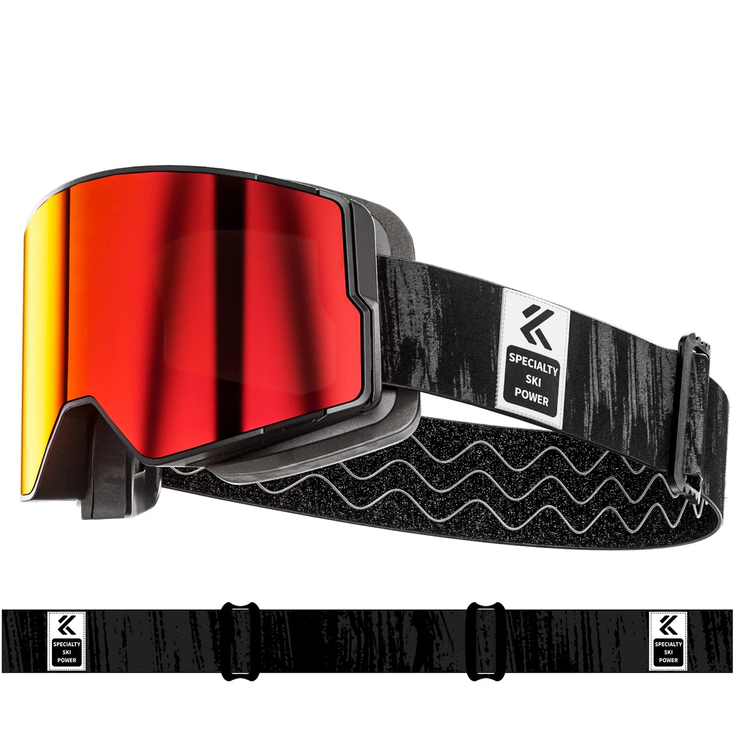 KAPVOE Men Women Double Layers Anti-Fog Ski Goggles Snowmobile Eyewear Outdoor Sport Snow Snowboard Glasses Magnetic Lenses New
