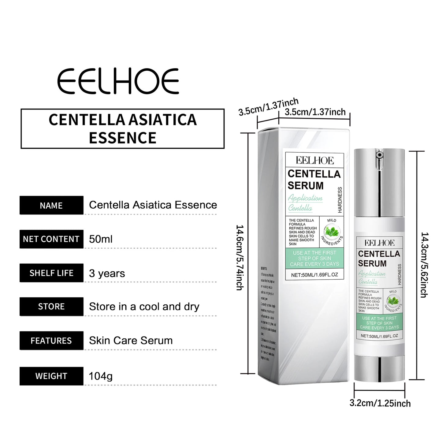 Centella Serum Rejuvenating Brightening Facial Skin Pores Repair Redness Moisturizing Calming Essence Korean Skin Care Products