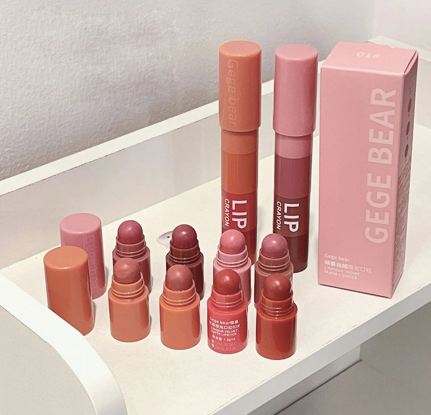 4-Color Matte Velvet Mist Lipstick,1Pc Waterproof Non-Stick Cup Long-Lasting Wear Lipstick For Women