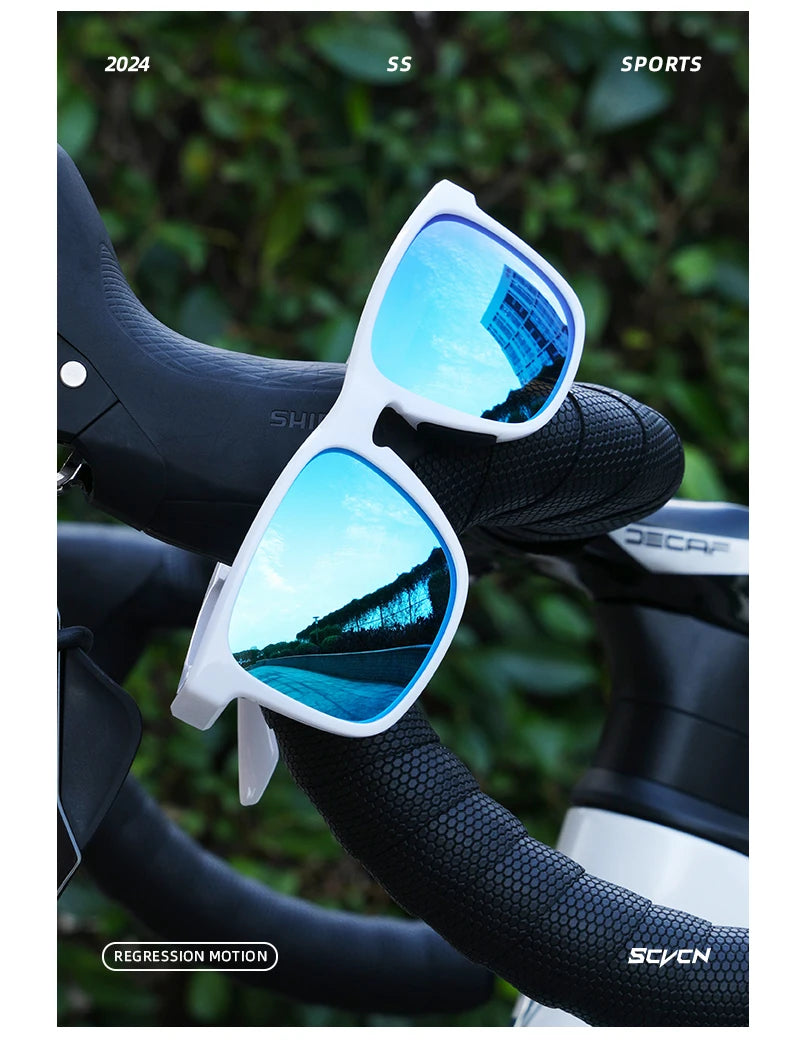 SCVCN Polarized Sunglasses Men MTB Cycling Glasses Outdoor Sports Bike UV400 Goggles Women Fishing Bicycle Cycling Glasses New
