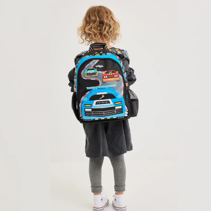 Genuine Australia Smiggle Backpack School Bag Race Car Cartoon Series Anime Backpack Student Gift Separate Purchases