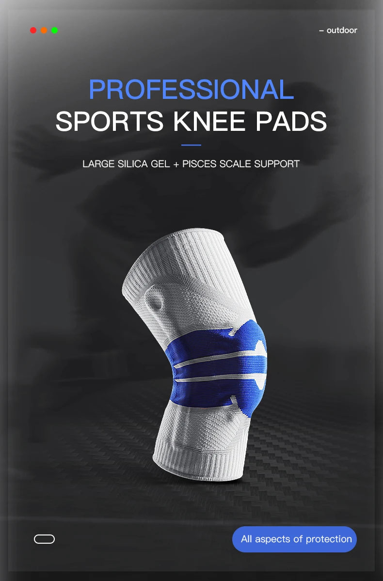 High Elastic Knee Support Brace Kneepads Adjustable Patella Basketball Volleyball Safety Guard Strap Protector Knee Pads