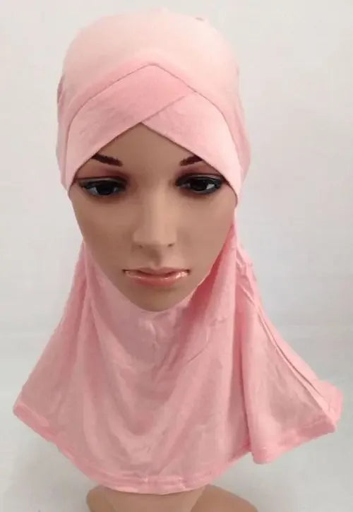 Cotton Muslim Full Cover Cross Cap Amira Hijab Arab Headwear Islamic Headwear Hat Women Modal Turban