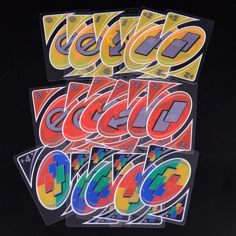 Board Games UNO H2O Card Game WaterProof Pressure Proof PVC Plastic Transparent Kids Toys Playing Cards Halloween Birthday Gifts