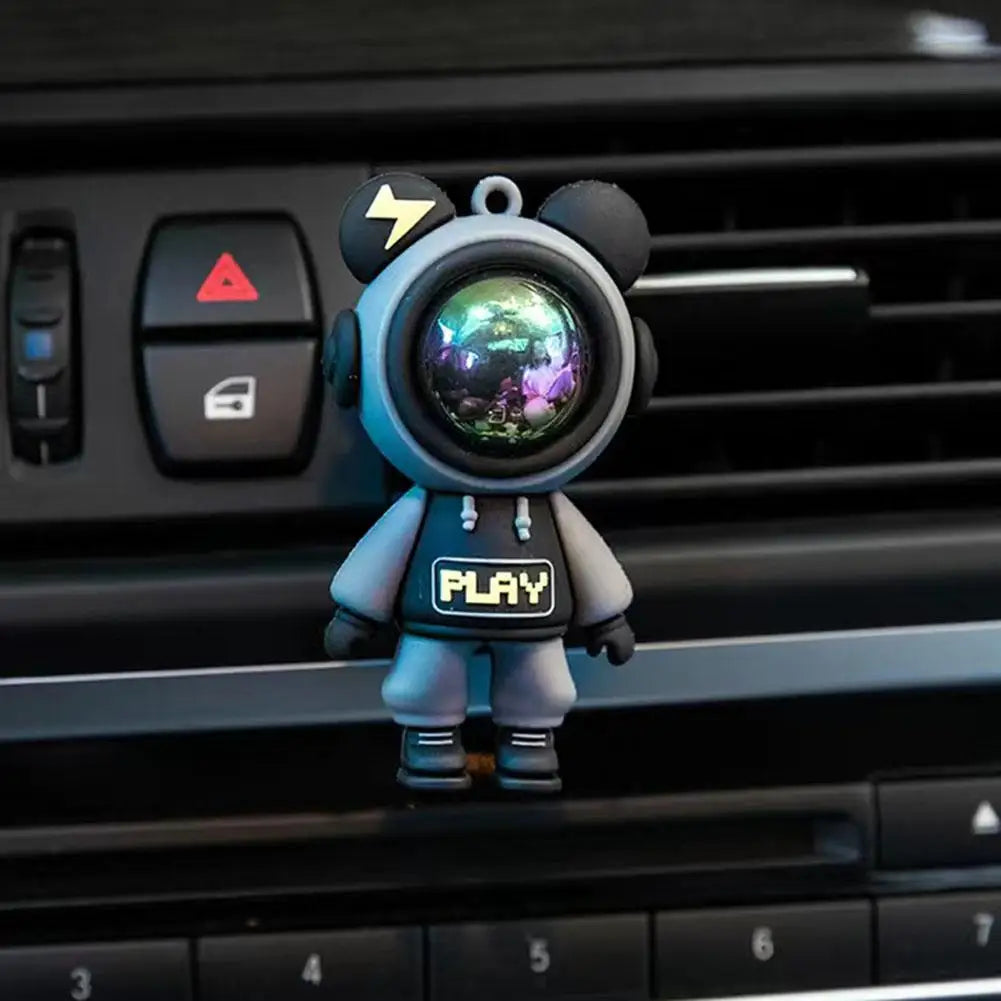 Car Air Outlet Perfume Tablets 3D Lightning Bear Air Conditioner Mouth Interior Decoration Products Car Deodorization Spaceman