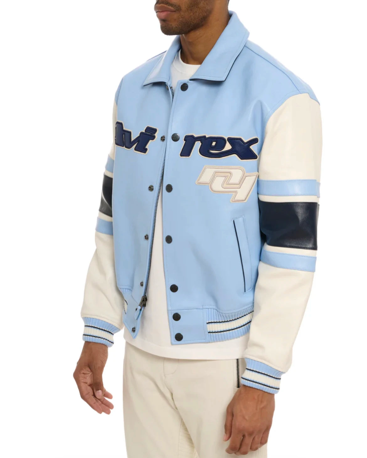New listing Europe lamb skin embroidery men leather leather jacket American size fashion casual flight suit sheepskin loose coat