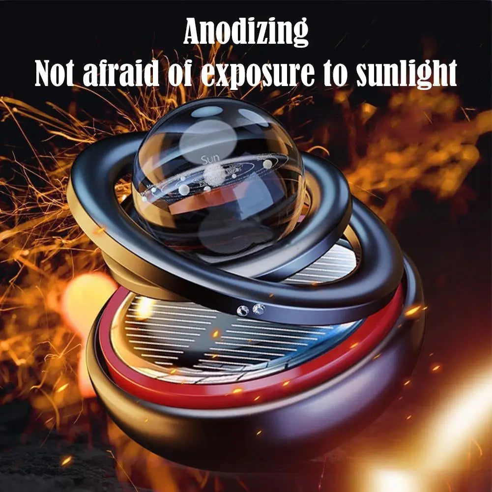 Car Solar Aromatherapy Ornaments Car Double Suspended Crystal Ball Aromatherapy Perfume Ornaments Creative Ornaments