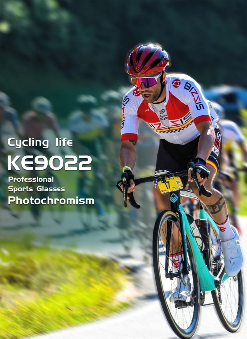 KAPVOE New Photochromic Cycling Glasses Men MTB Cycling Sunglasses Women Road Bicycle Glasses UV400 Outdoor Bicycle Sunglasses