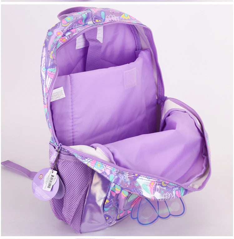 Smiggle Children School Supplies Butterfly Series School Bag Pencil Box Lunch Bag Water Cup Anime Backpack Student Gift