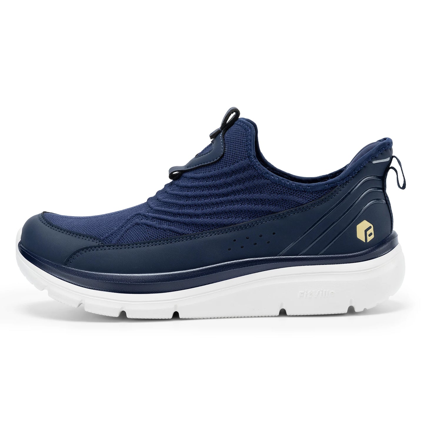 Fitville Wide Men's Slip-On Walking Shoes Lightweight Breathable Outdoor Casual Sports Running Shoes Sneakers For Swollen Feet