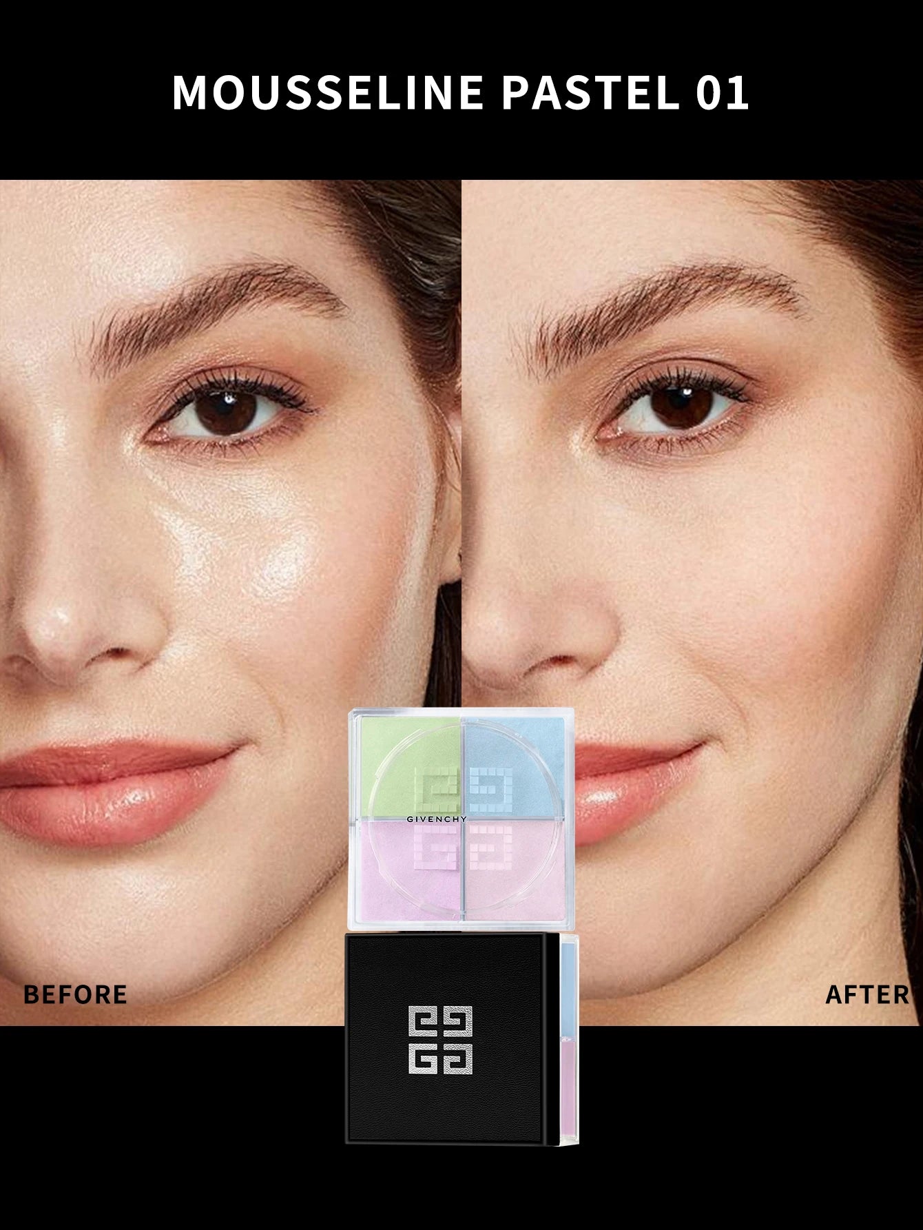 Givenchy Prisme Libre Mat-finish & Enhanced Radiance Loose Powder-4 in 1 Harmony #1 Mousseline Pastel 0.42 oz./4x3g