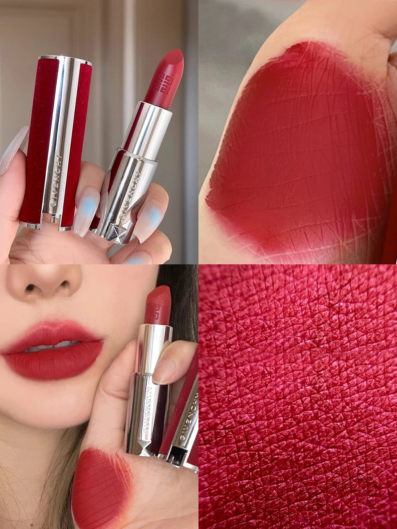Givenchy Le Rouge Deep Velvet Powdery Matte High Pigmentation Lipstick #N37 -0.12 oz./3.4g