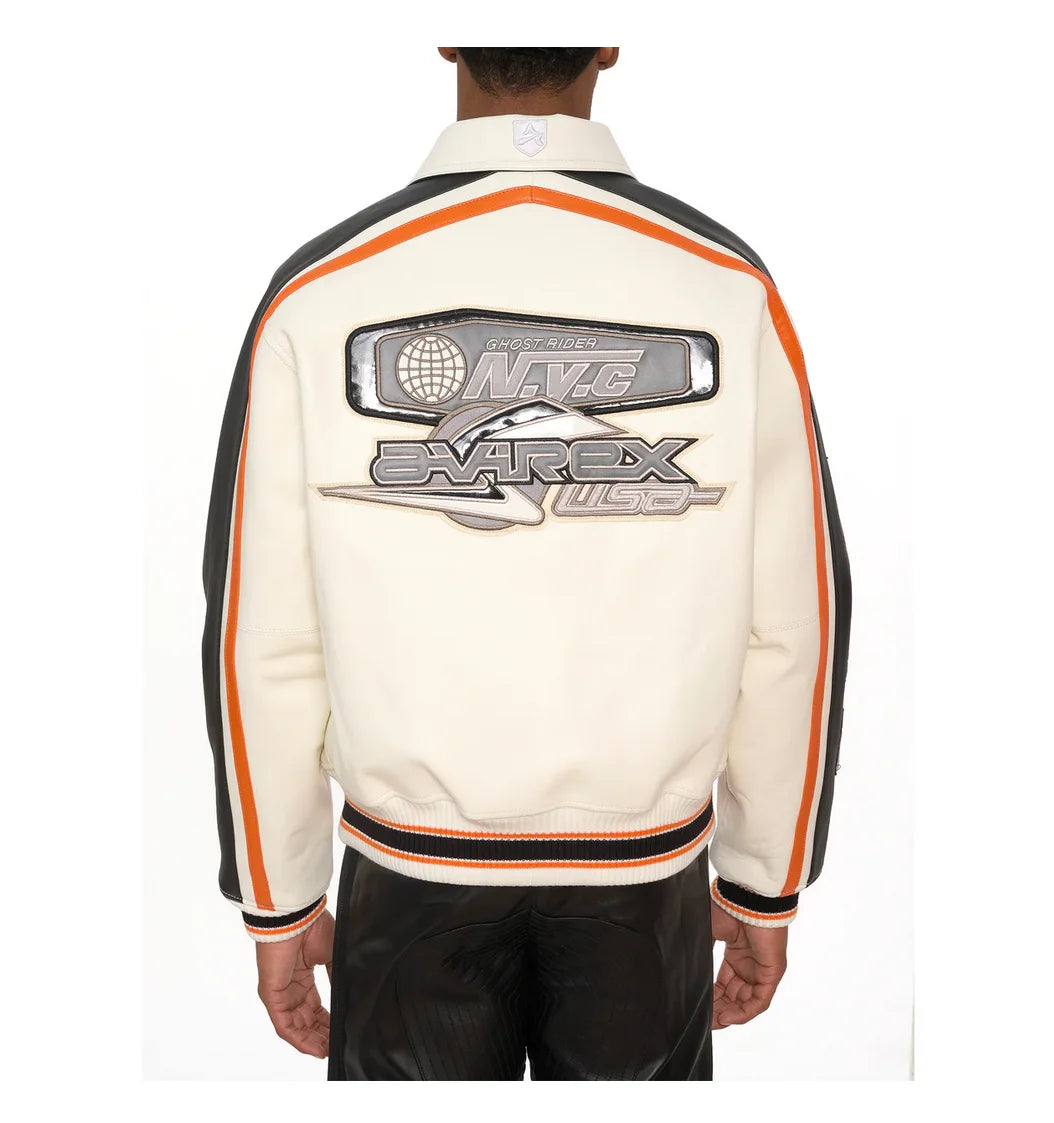 Varsity Jacket Colorblocking Men's Genuine Leather apparel America Size French Sheepskin Autumn Winter Warm Thickness Coat tops