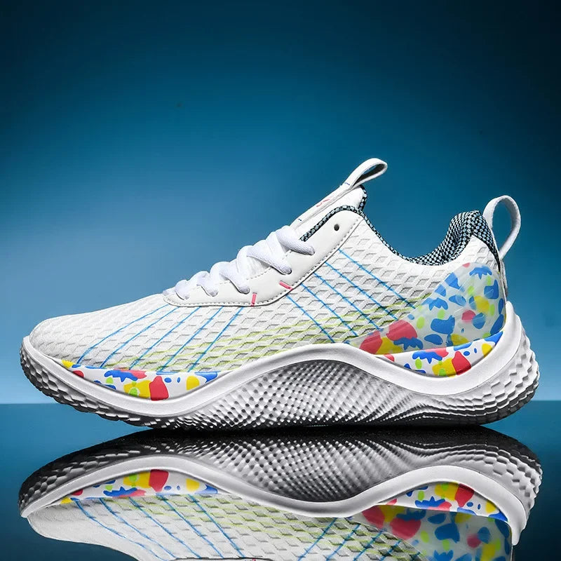 Summer New Men's Casual Shoes Breathable Comfortable Running Large Size Basketball Shoes Fashionable Versatile Couple Shoes