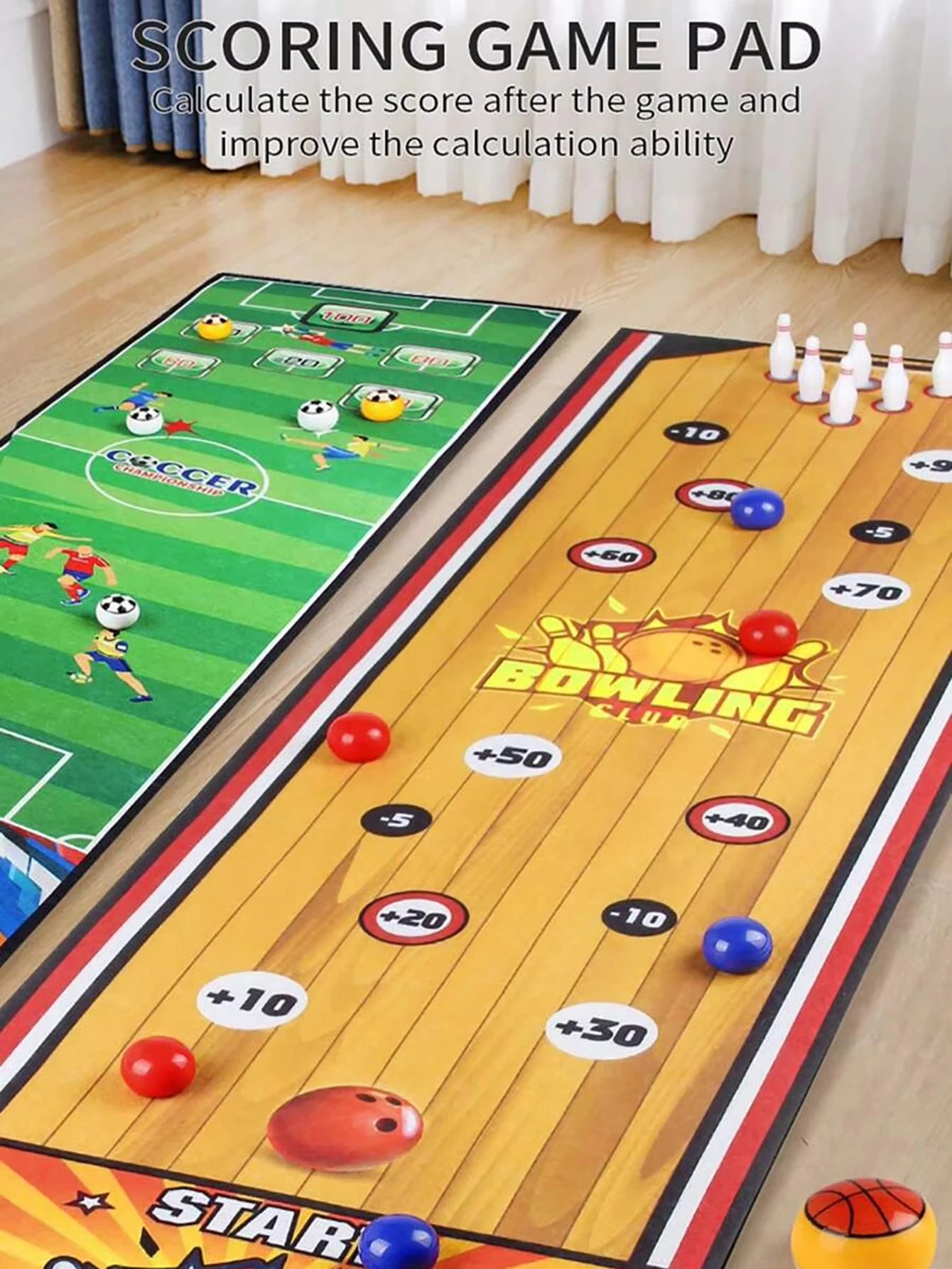 Portable Children Interactive Social Board Games Curling Soccer Bowling Table Games Mat Family Friend Party Fun Indoor Sport Toy