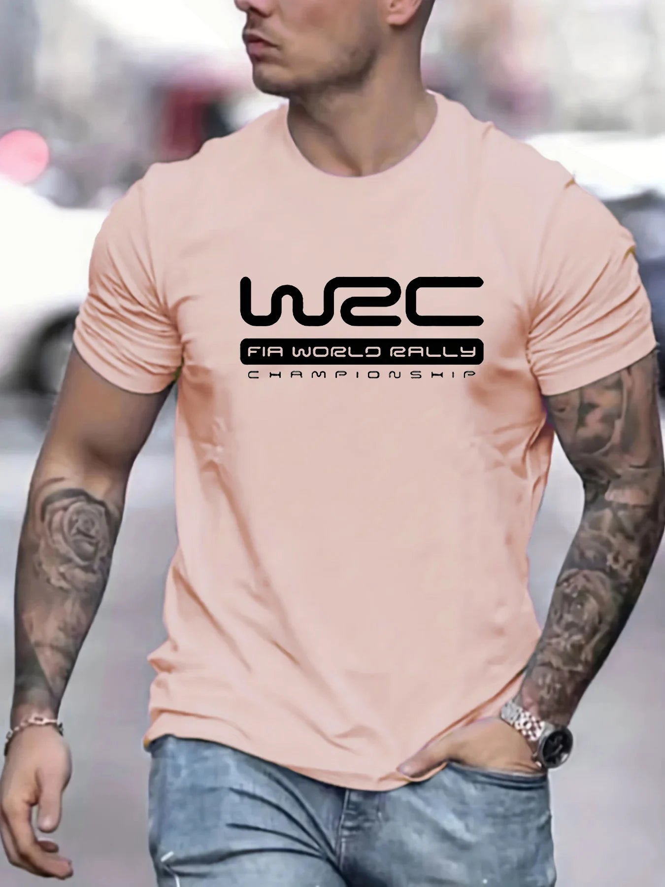 Men's 100% Cotton Casual Letter Printed Short Sleeve T-Shirt