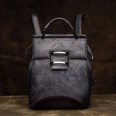 MOTAORA Women's Bag High Quality Vintage Backpack For Women Luxury Genuine Leather Backpacks Large Capacity Handmade Bags Female