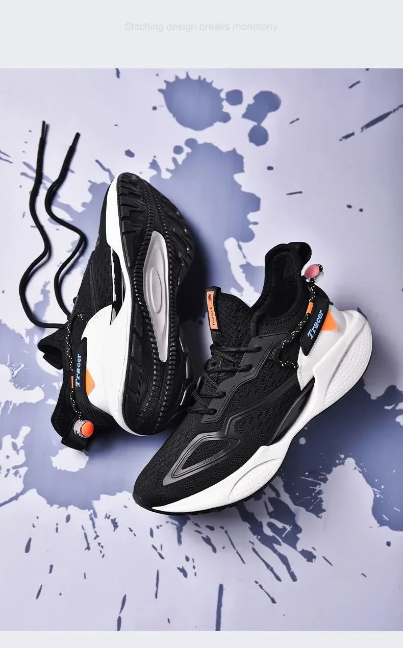 Men Casual Sneakers Running Shoes Fashion Outdoor Sneaker Fashion Sports Shoes Mesh Breathable Cushioning Basketball Footwear