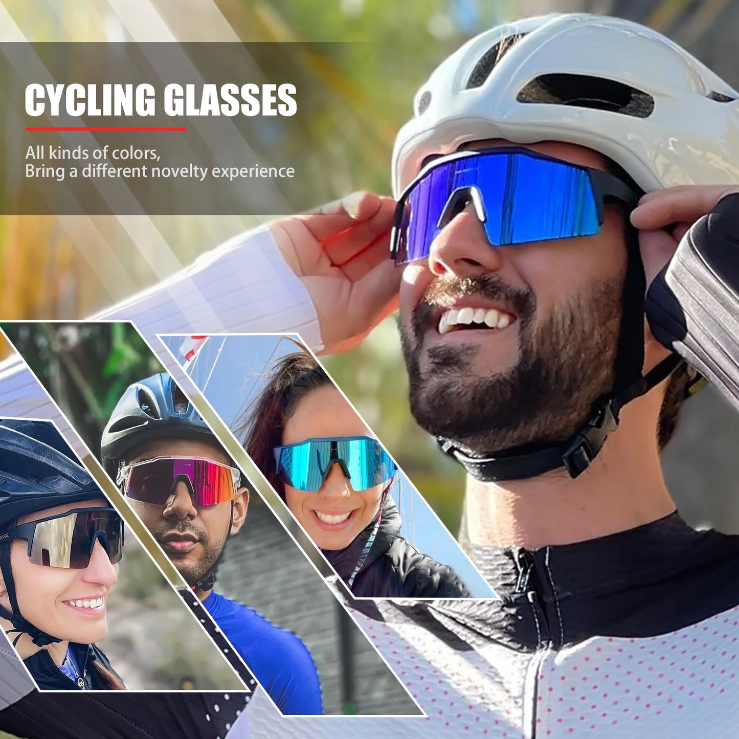Kapvoe Road Driving Bike Sports Cycling Glasses Running Sunglasses Outdoor Men Woman Bicycle Cycling Mountain UV400 Goggles