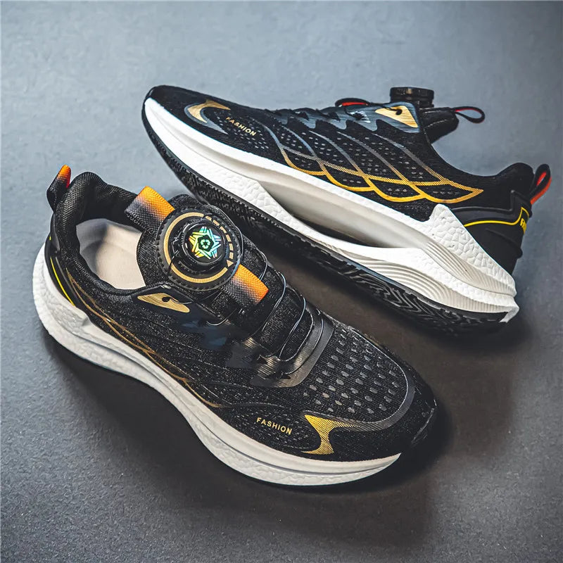 Summer Breathable Casual Sports Shoes for Men, New Fashion Trend, Versatile Breathable Mesh Swivel Buckle Running Shoes, Suitable for Daily Wear in Outdoor Sports