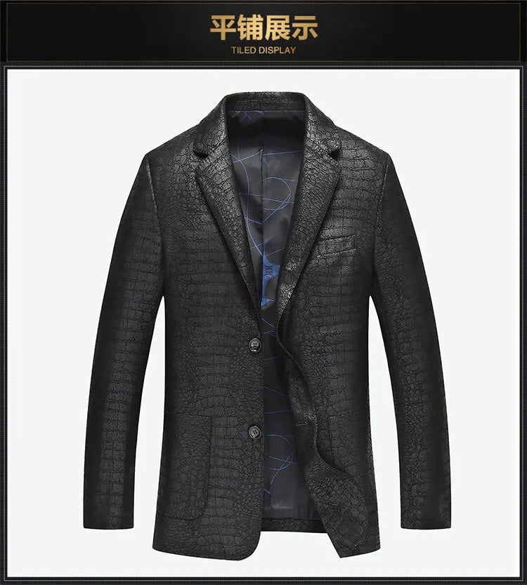 Spring Autumn New Suit Men Clothing Leather Jacket Male Leather Clothes PU Leather Coat Men's Suit Chaqueta Hombre FCY