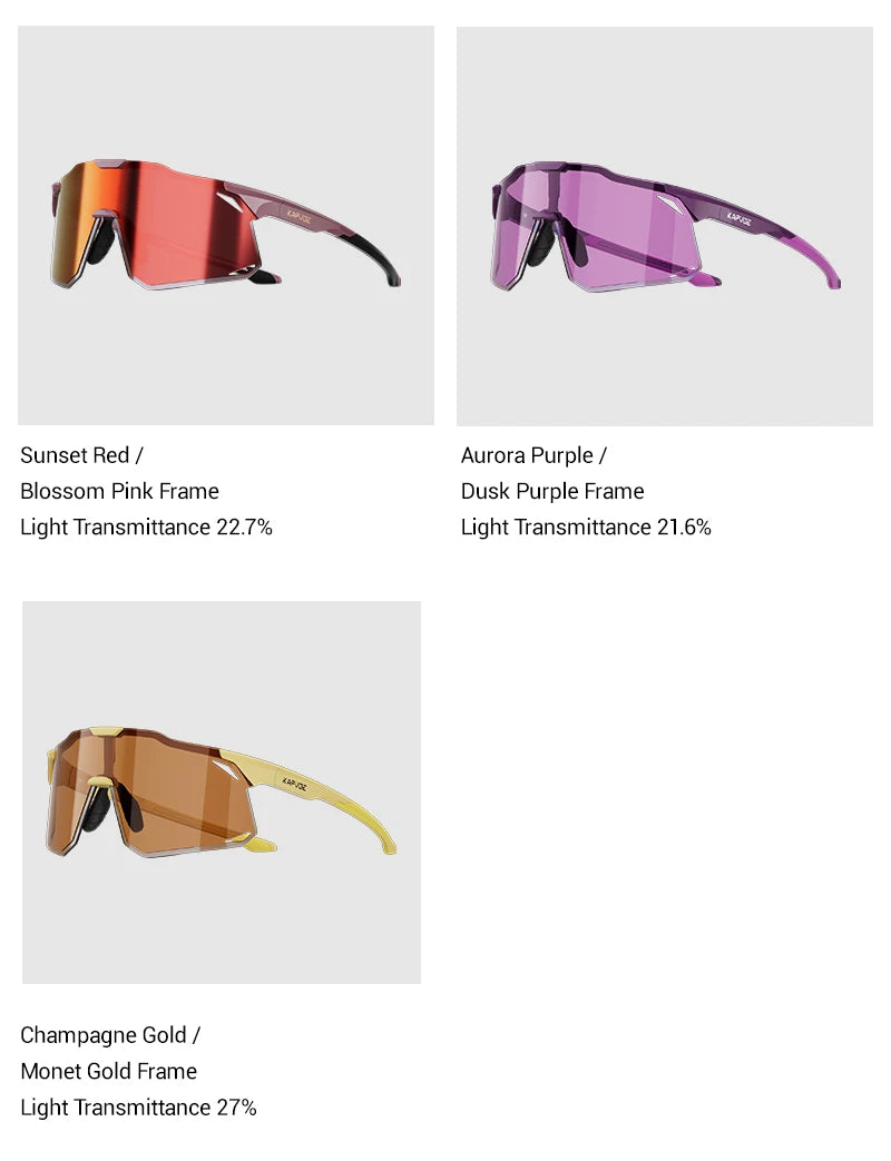 KAPVOE New Outdoor Cycling Sunglasses Men Women Mountain Bicycle Sports Eyewear MTB Bike Cycling Glasses UV400 Running Goggles