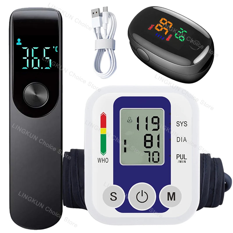 🩺 LINGKUN Digital Arm Blood Pressure Monitor
Automatic Tonometer | Heart Rate & Pulse Meter | Arm Sphygmomanometer | Oximeter Function