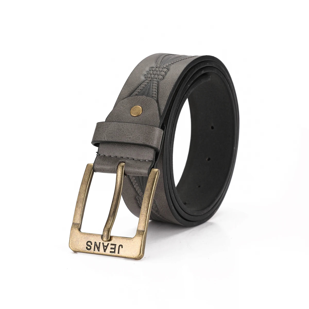 A Western-style PU leather belt for both men and women, a classic and casual retro belt