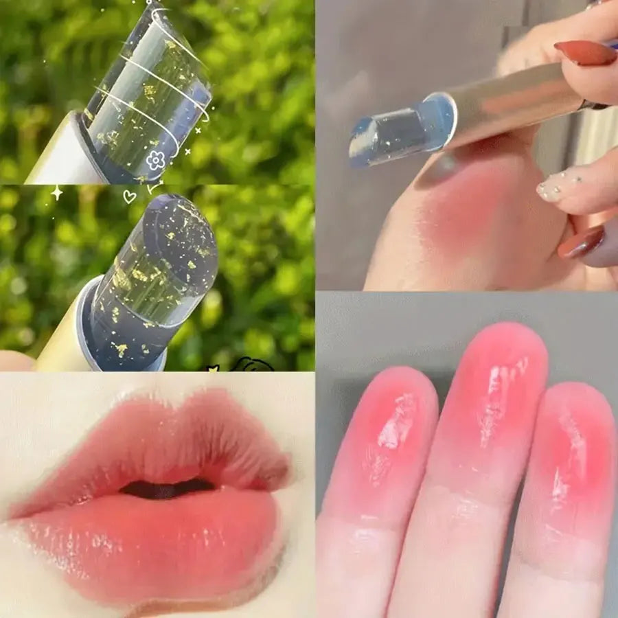 Star Brilliant Temperature Change Moisturizing Lipstick Crystal Jelly Waterproof Lipstick Durable Nutrition lipstick 24K Tempera