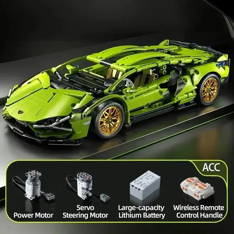 GrabliWorld NitroBuild™ Supercar – 1280PCS RC Block Set