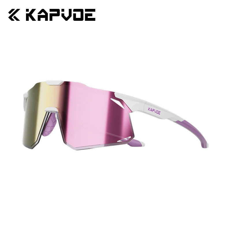 KAPVOE New Outdoor Cycling Sunglasses Men Women Mountain Bicycle Sports Eyewear MTB Bike Cycling Glasses UV400 Running Goggles