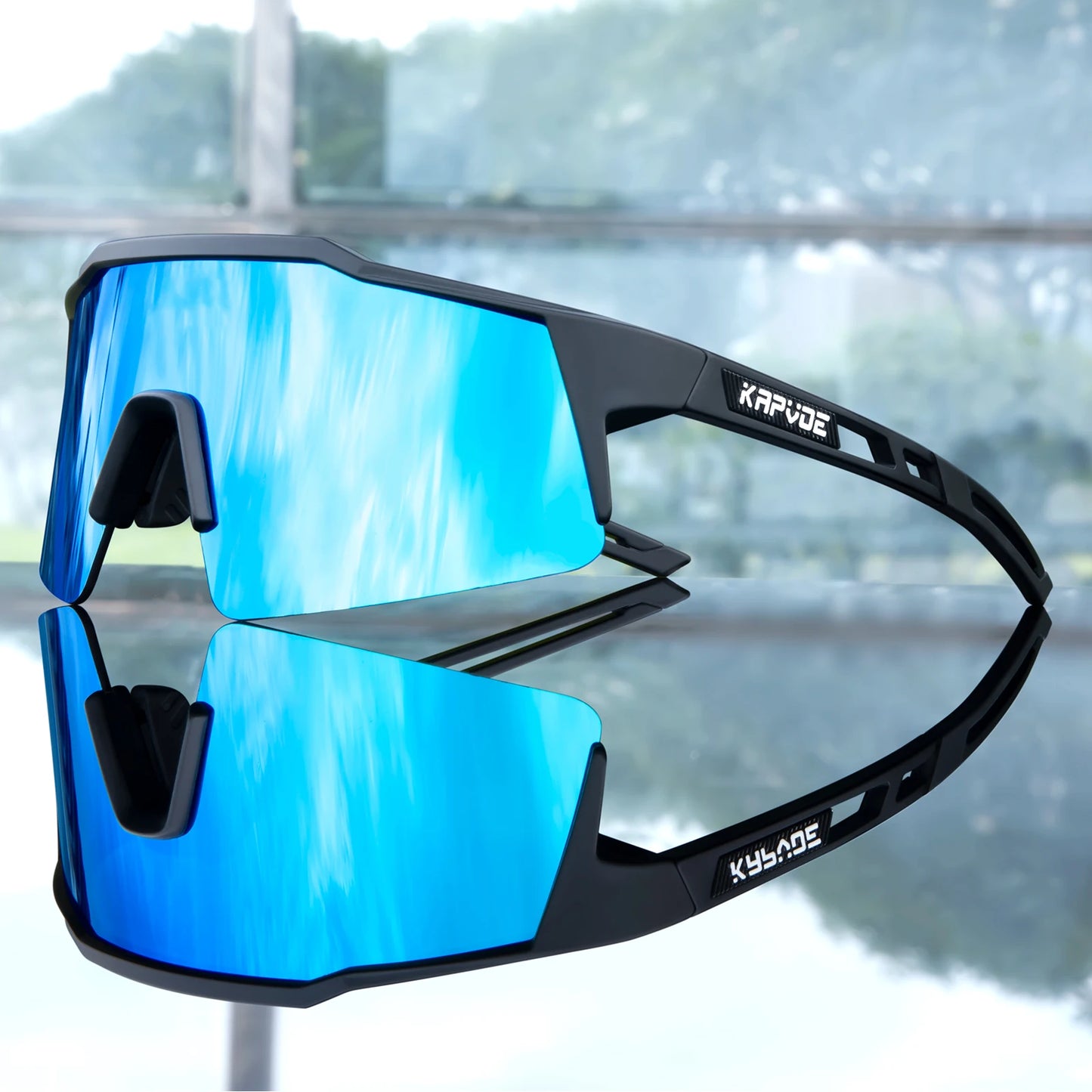 Kapvoe Road Driving Bike Sports Cycling Glasses Running Sunglasses Outdoor Men Woman Bicycle Cycling Mountain UV400 Goggles