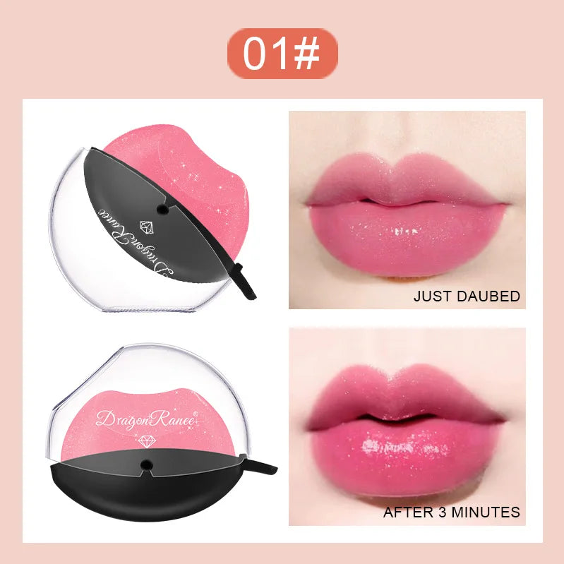Pearlescent Lipstick Lazy Lip Shape Pearlescent Fine Glitter Lipstick Not Easy to Fade Temperature Change Moisturizing Discoloration Lazy Lipstick Makeup Performance with Glitter Lipstick