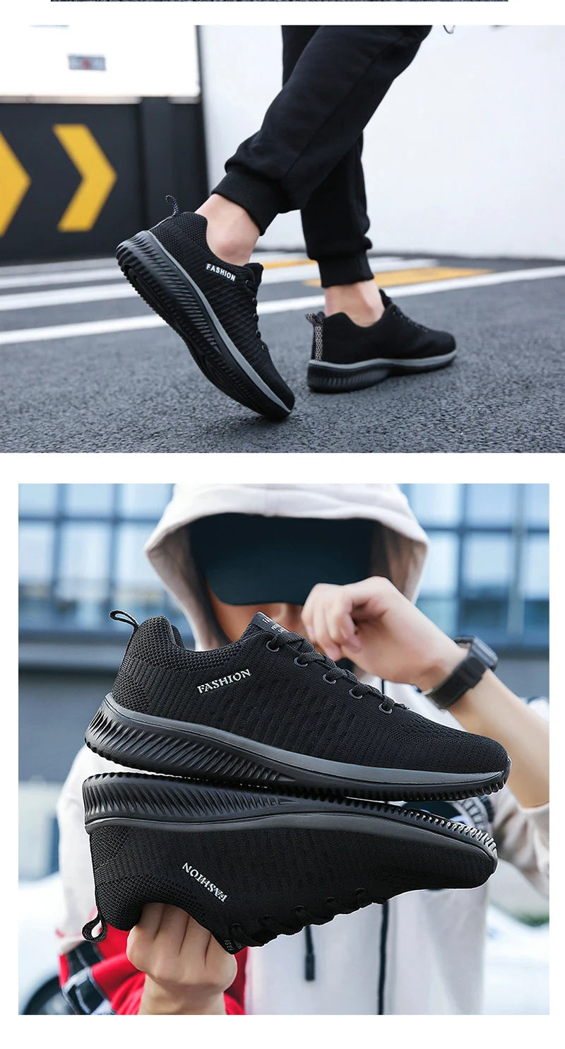 Mens Casual Sneakers Running Shoes Men Lace-up Lightweight Comfortable Breathable Big Size 46 Athletic Walking Shoes for Men