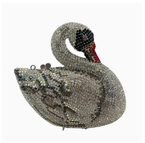 XIYUAN Swan Shaped Diamond Evening Clutch Bags New Rhinestone Day Clutches Metallic Gem Clutch Purses And Handbags Wedding Purse