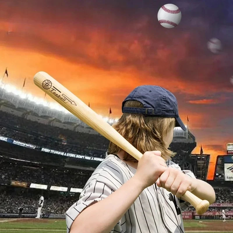 Professional Hardwood Baseball Bat 21-29 Inch Solid Wood for Sports Training Home Car Defense Personal Self-Defense