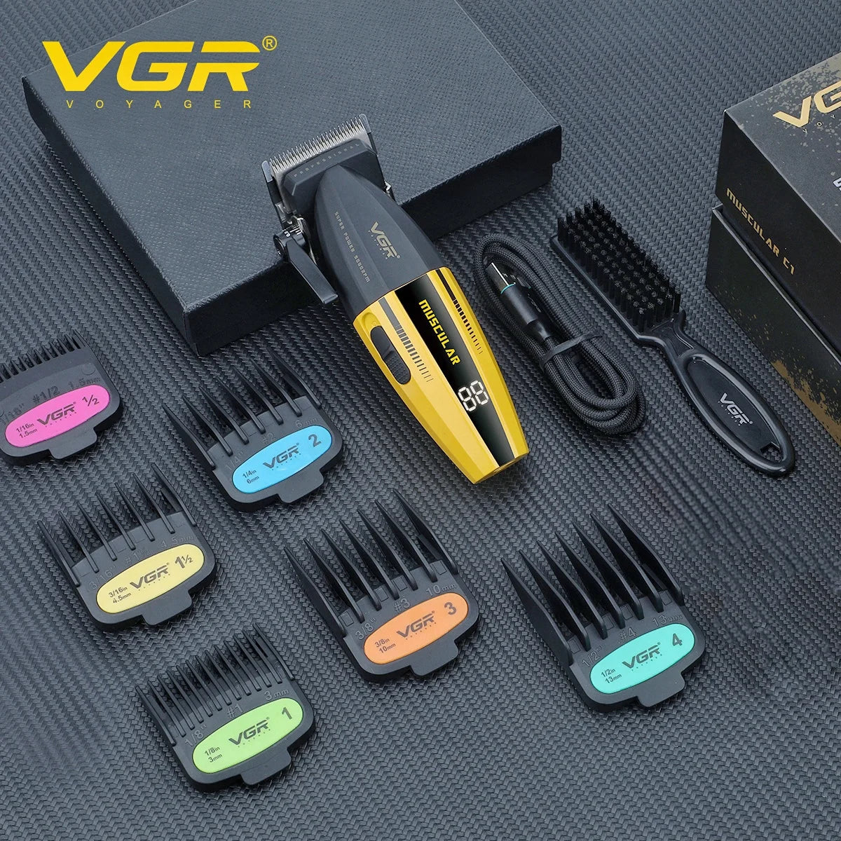 ماكينة قص الشعر الاحترافية VGR Clipper ماكينة قص الشعر الكهربائية 9000 دورة في الدقيقة ماكينة حلاقة لاسلكية للرجال V-285