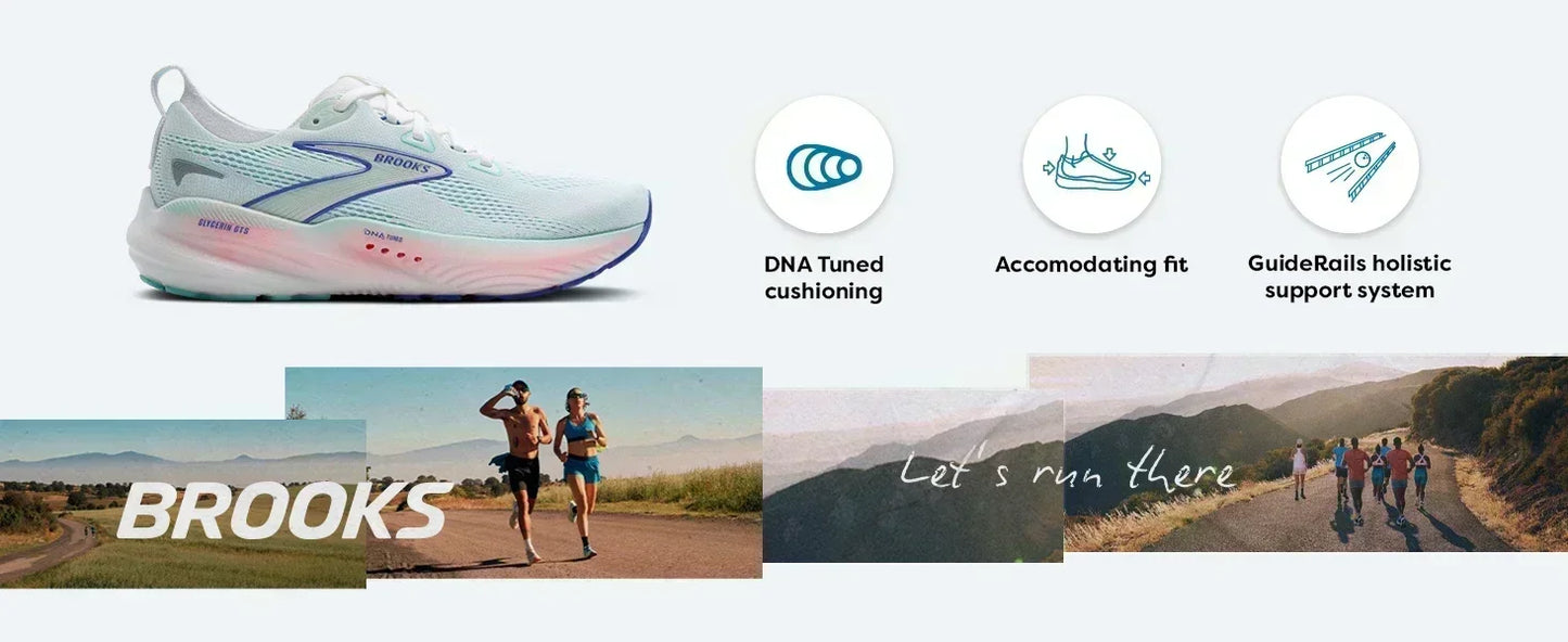 Brooks Glycerin 22 Running Shoes Men Women DNA Tuned Dual Density Cushioning Road Training Sneakers