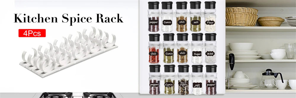5/10/15/20PC Jars for spices Salt and Pepper Shaker Seasoning Jar spice organizer Plastic Barbecue Condiment Kitchen Gadget Tool
