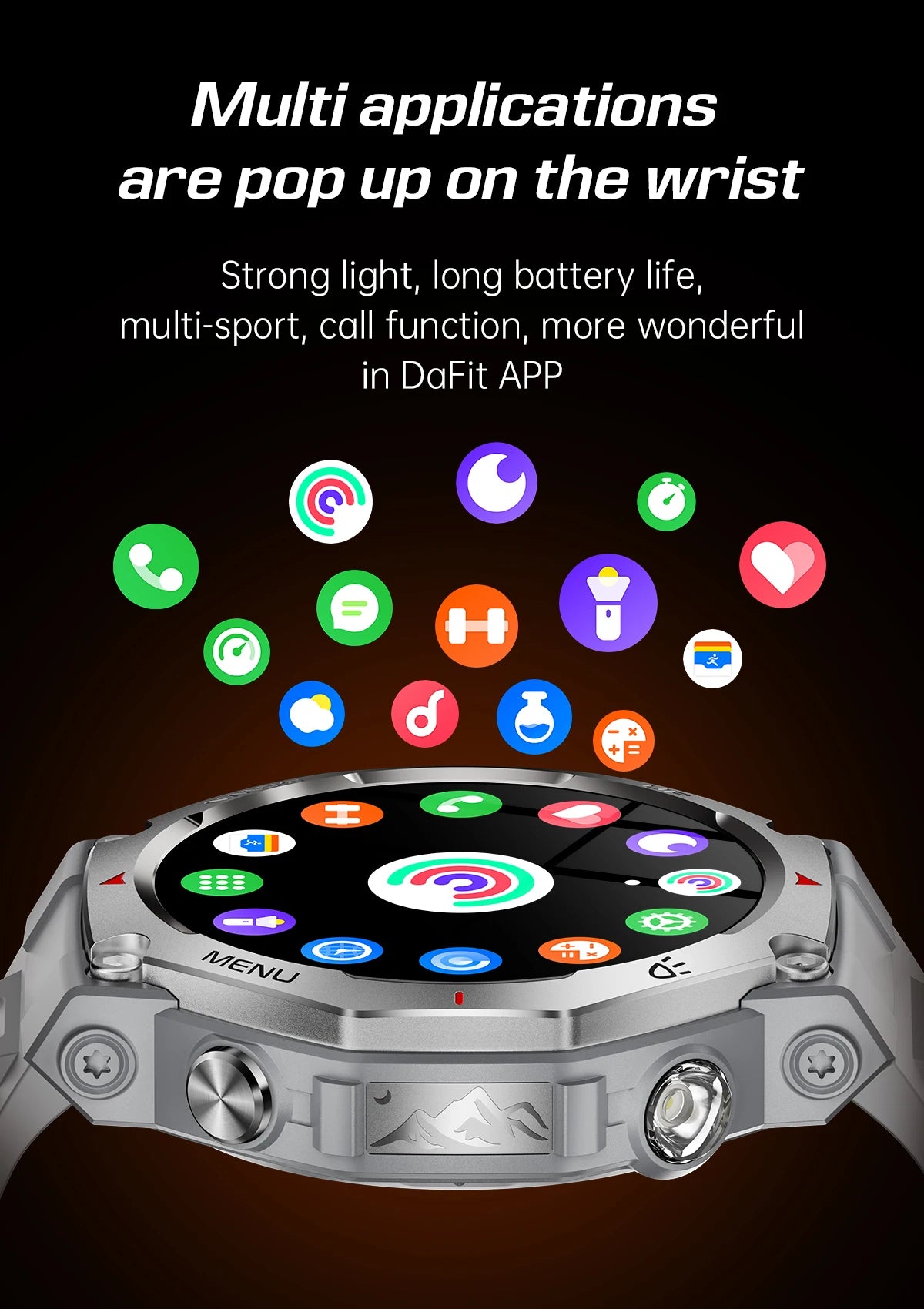 LIGE New 1.43 inch AMOLED Screen Smart Watch 525mAh Big Battery BT Call IPX8-5ATM Waterproof Sports Smartwatch For Android ios
