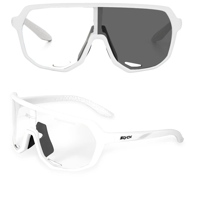 SCVCN Outdoor Sport Bike Photochromic Sunglasses Men Women bicycle MTB Road Cycling Glasses UV400 Fishing Goggles Running Eyewea