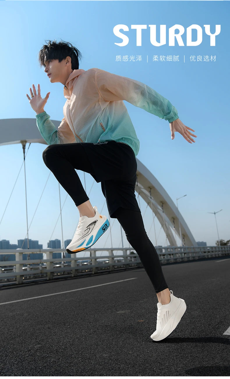 Men's Sports Shoes Cushioning Non-Slip Flat Wear Resistant Sneakers Mesh Breathable Platform Soft Running Shoes for Man