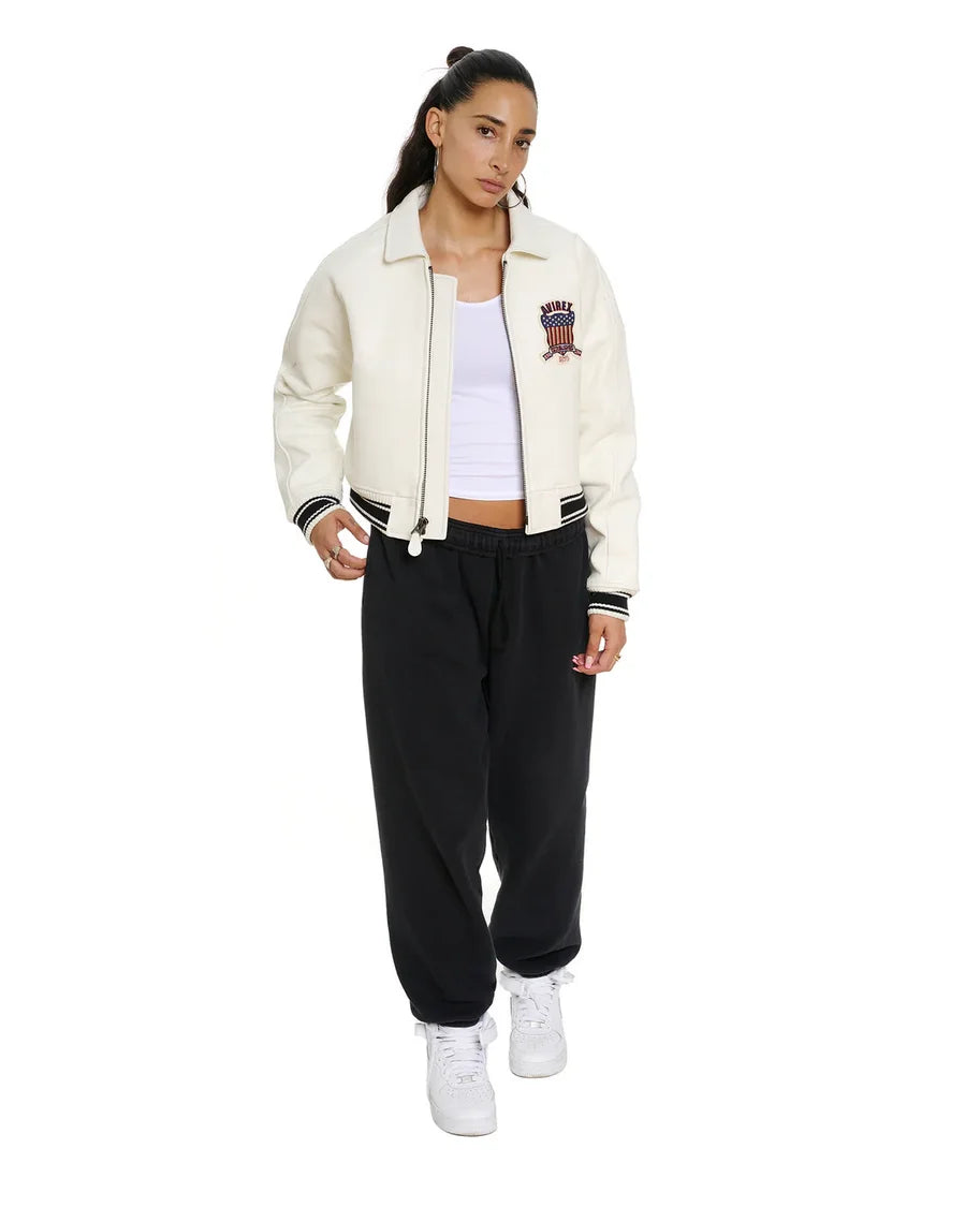 Fall and Winter Season New Women's Flight Suit Jacket French Lamb Leather Loose Fit outfits US Size Genuine Leather Coats coats