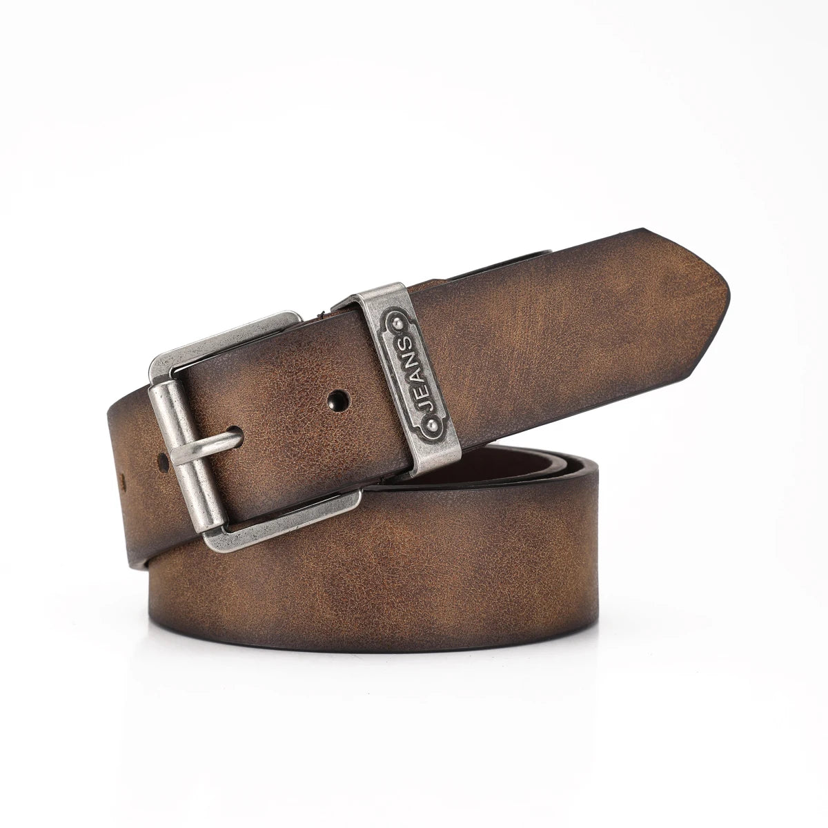 A Western-style PU leather belt for both men and women, a classic and casual retro belt