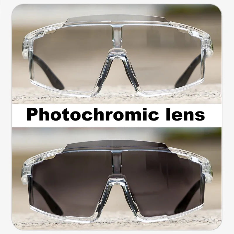 SCVCN-Fashion Sunglasses Cycling Glasses Sports for Men Driving Sun Mountain Bike Road Bicycle Eyewear Goggles MTB UV400