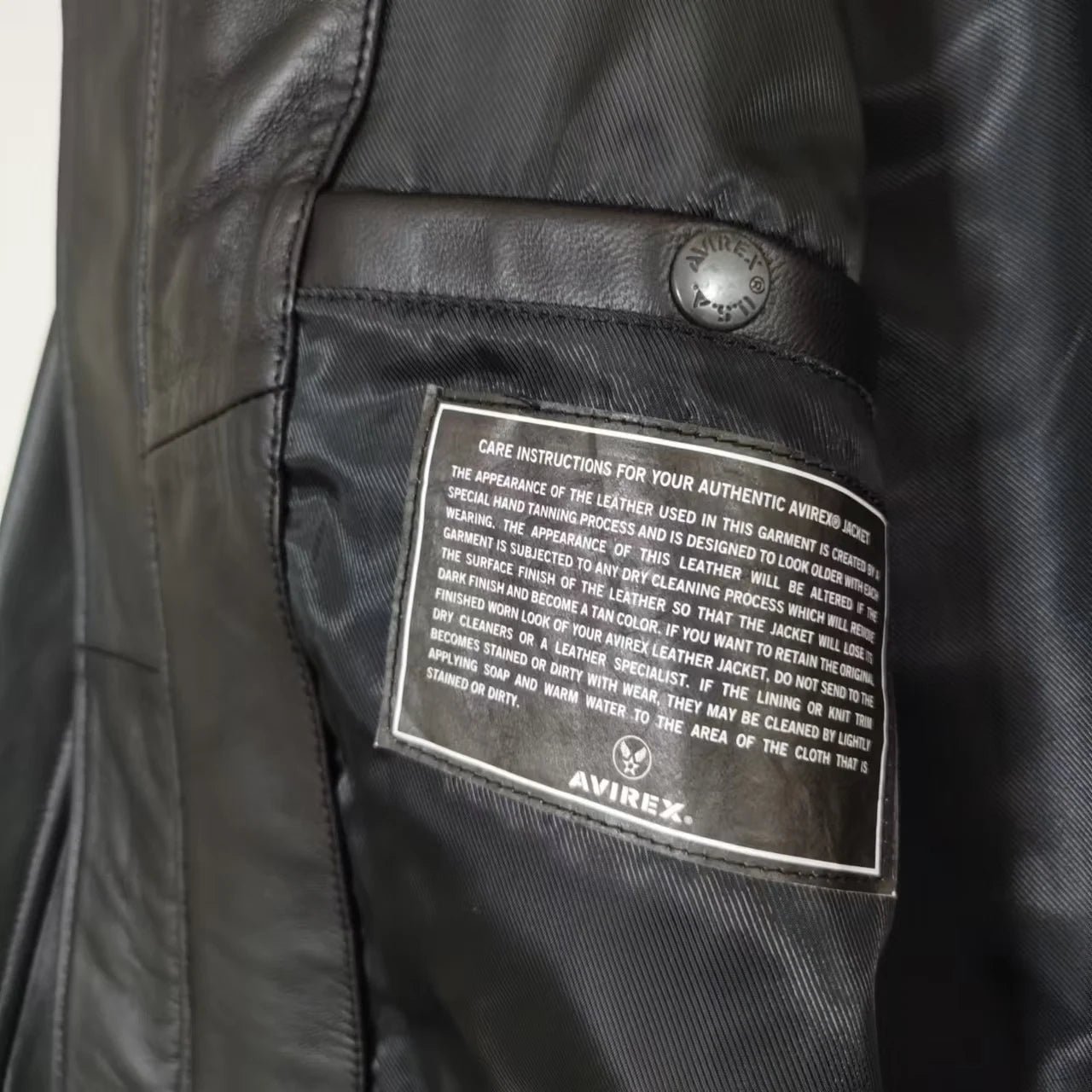 Avirex Fall New Listing Original Men's Casual Iconic Military Bomber Jacket US Size European Antique Sheepskin Coat Black Top