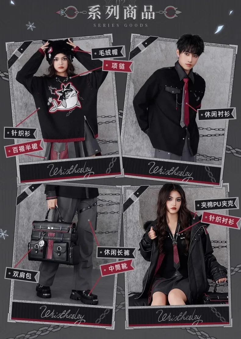 Genshin Impact Wriothesley Cotton PU Hooded Jacket – Anime Cosplay Adult Warm Coat