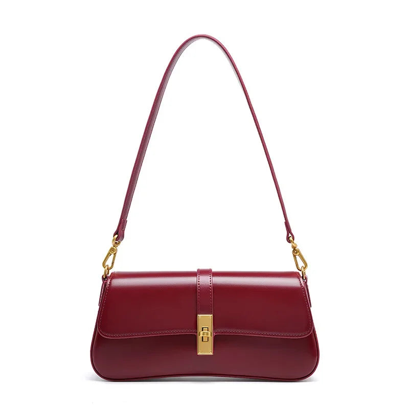 Cowhide Women's Shoulder Bag Luxury Designer Genuine Leather Women Crossbody Square Bags High Quality Fashion Female Handbag
