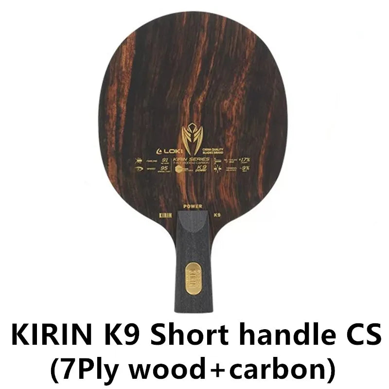 LOKI KIRIN K9 K10 K11 Professional Carbon Fiber OFF+ K7 Pure Wood Table Tennis Blade Original LOKI Ping Pong Blade Bat